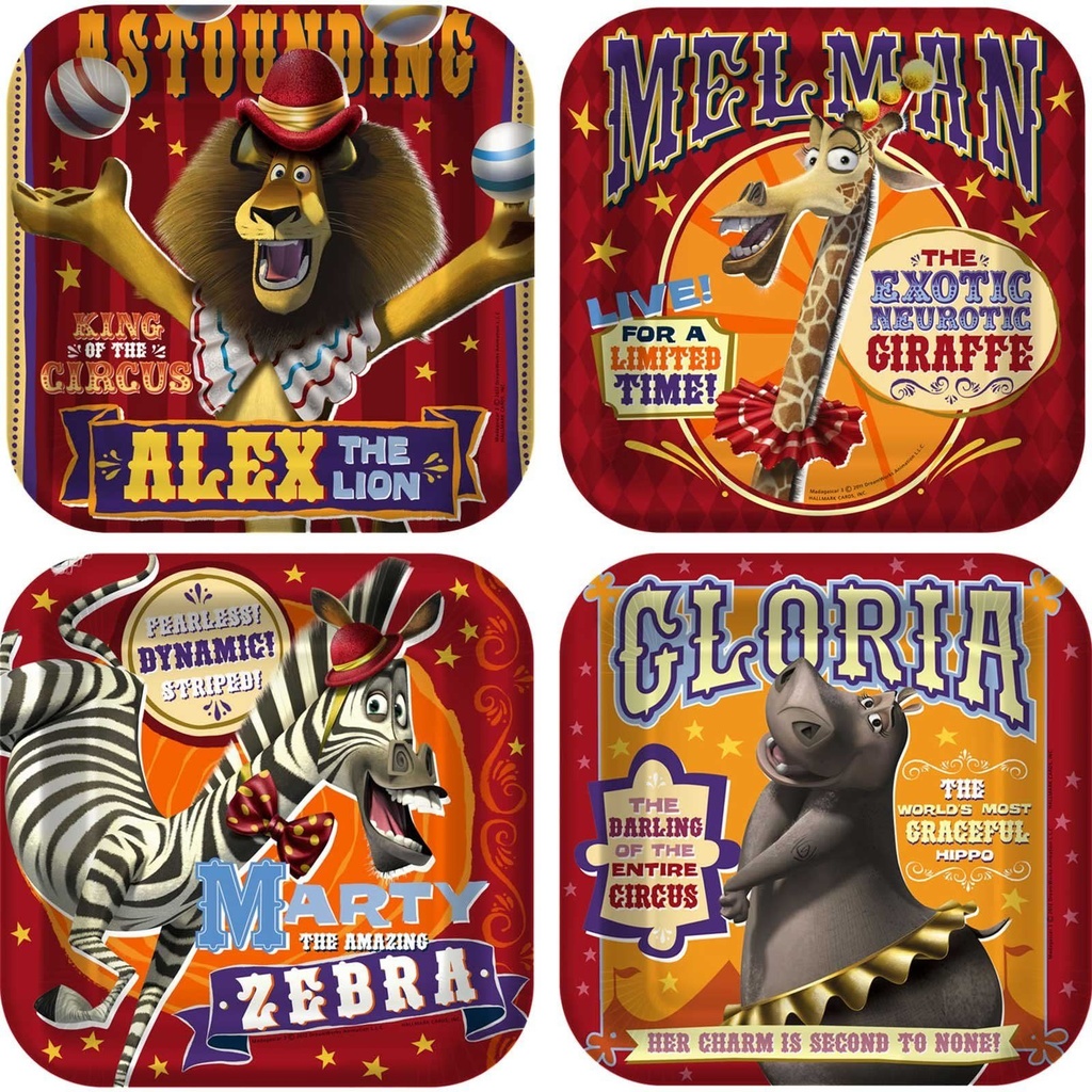 Madagascar 3-7 Inch Plates