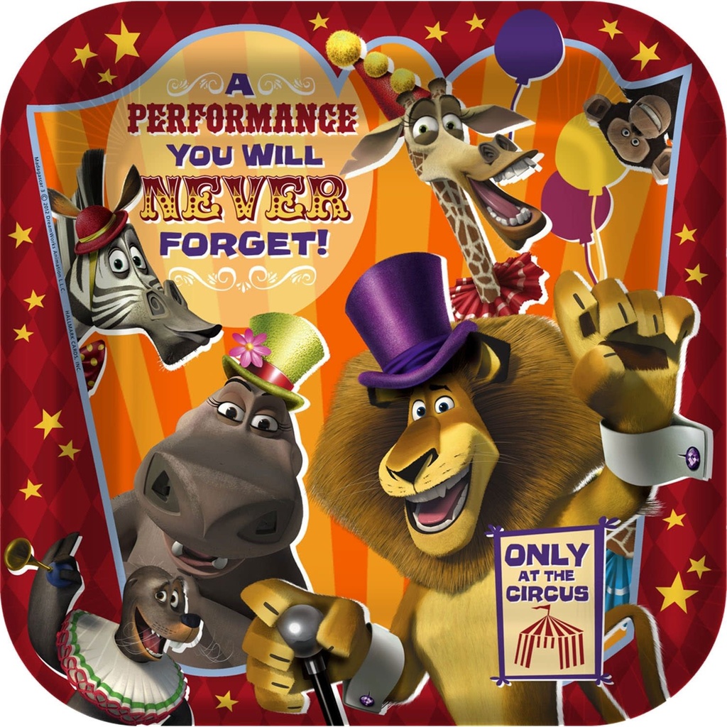 Madagascar 3-9 Inch Plates