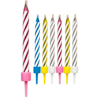 Magic Candles Ass. w/Holders 10/pk