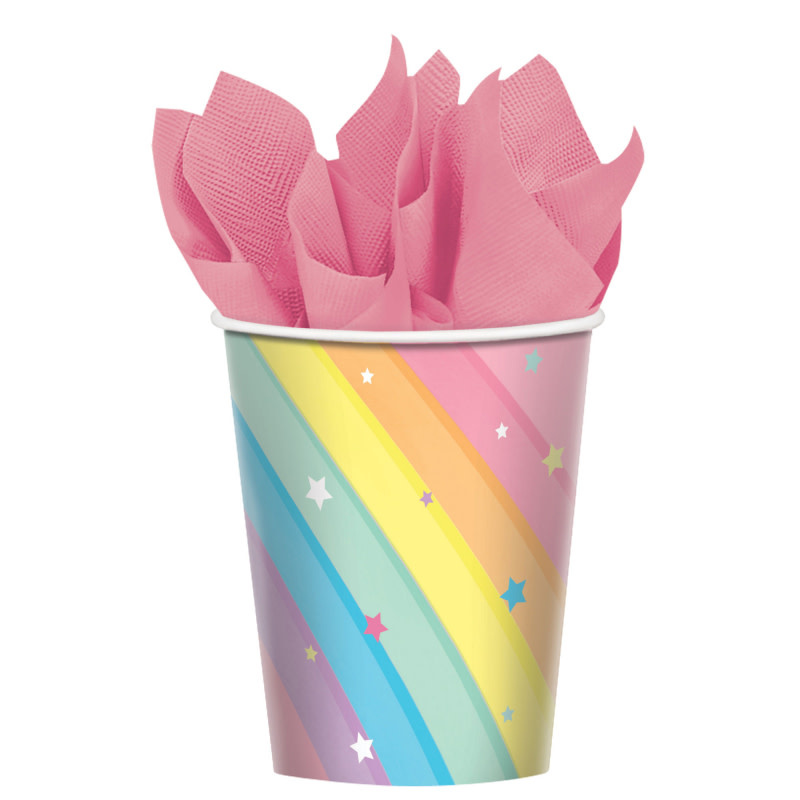 Magical Rainbow Birthday Cups, 9 oz.