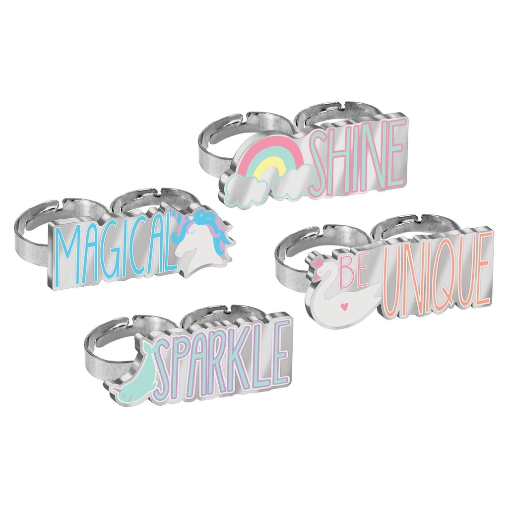 Magical Rainbow Birthday Double Rings