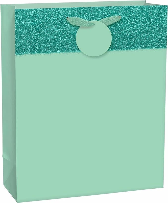 Matte Large Bag w/ Glitter Band - Mint, with hangtag