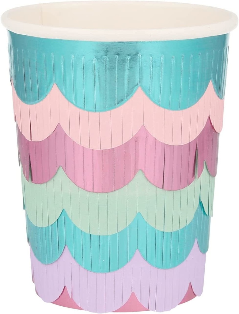 Mermaid Scalloped Fringe Cups Mermaid