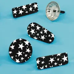 Metal Noise Makers 10/pk - - Embossed Black & White Blowouts & Noisemakers