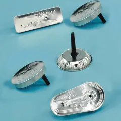 Metal Noise Makers 10/pk - - Embossed Silver Blowouts & Noisemakers