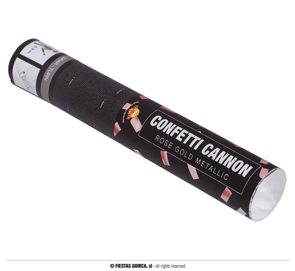Metallic Confetti Cannon-30Cm  Gold/Pink Gender Reveal