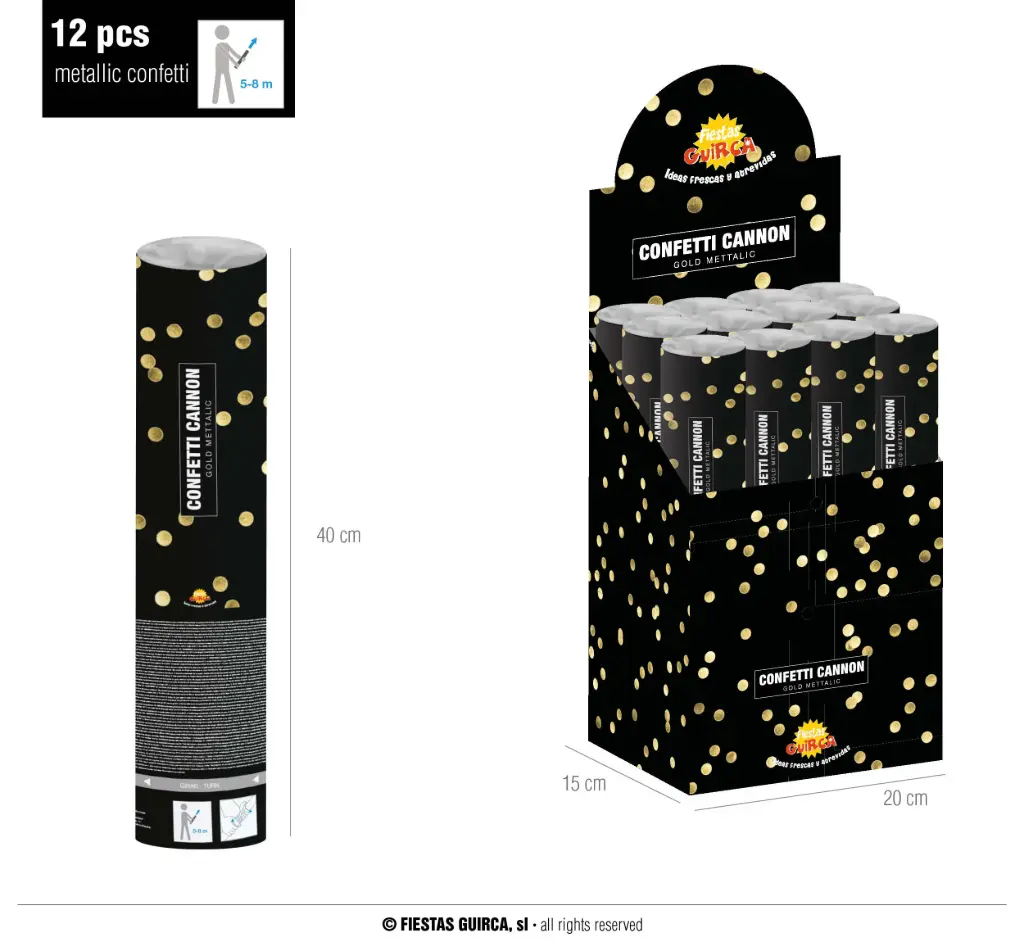 Metallic Cannon-40Cm Gold