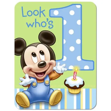Invitation Cards-Mickey 1st Birthday