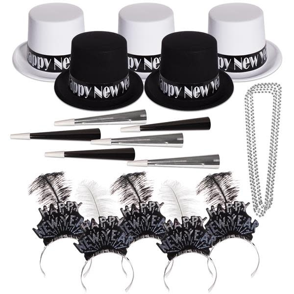 Midnight Jazz New Year Party Kit for 10 People New Year