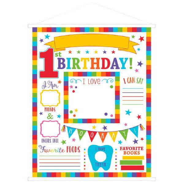 Mileston Sign 1st Birthday