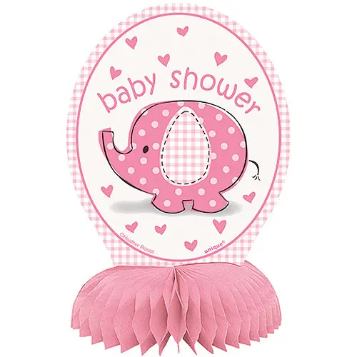 Mini Honeycomb 6 Inch Decorations-Umbrellaphants Pink 4/pk