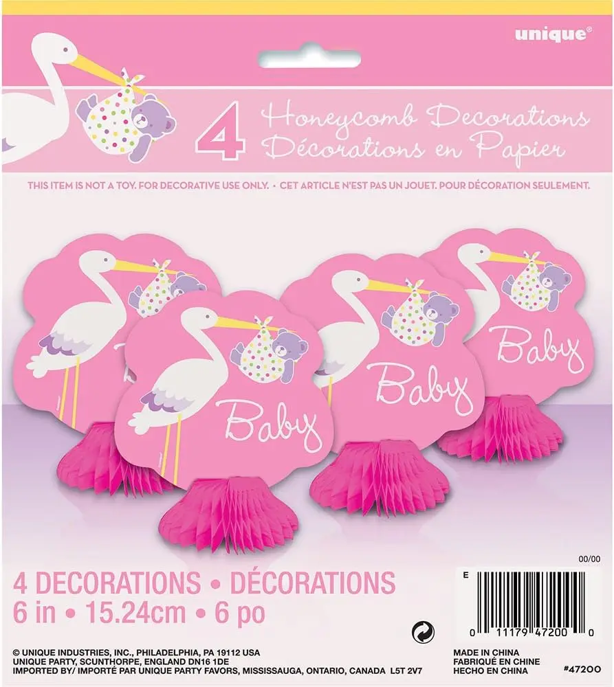 Mini Honeycombs - Baby Girl Stork