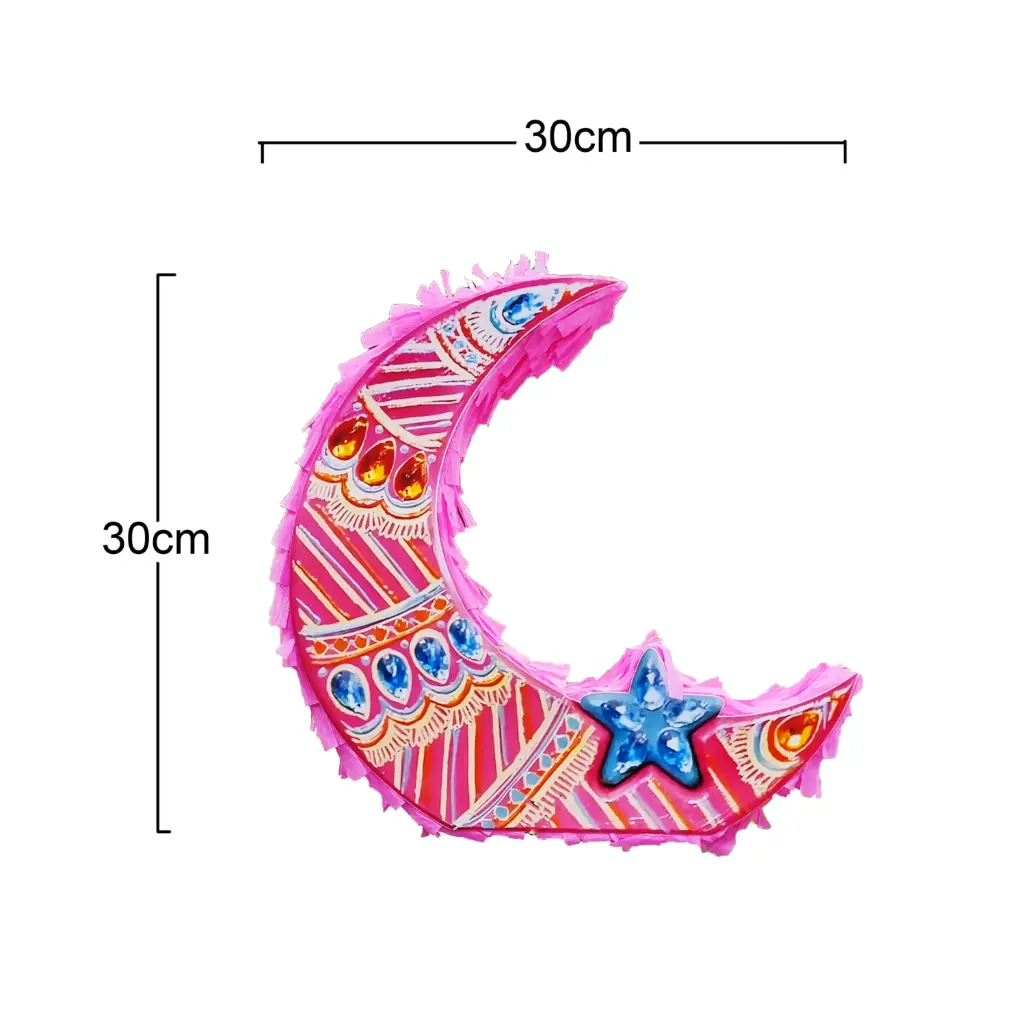 Mini  Crescent Moon-Colorful Pinatas
