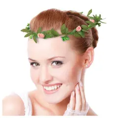 Mint To Be Flower Head Wreath Headbands