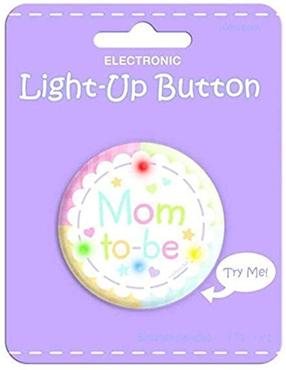 Mom To Be Light-Up Button Buttons & Sashes