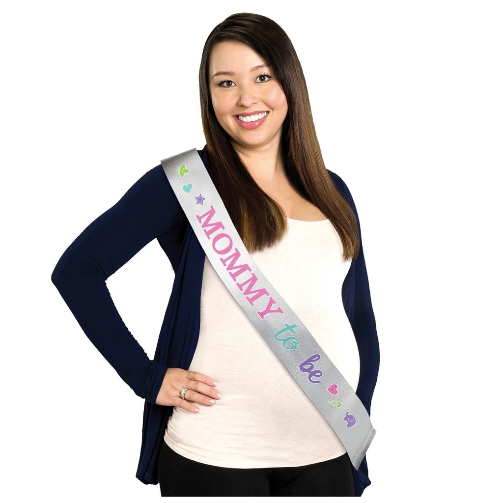 Mom-to-Be Foil Sash Buttons & Sashes