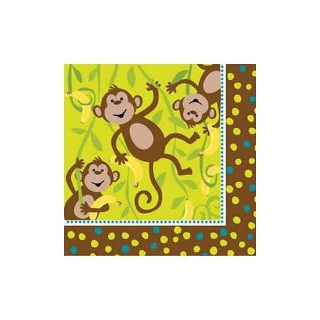 مناديل غداء بنمط القرد الشقي