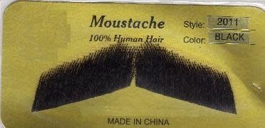 Moustache - Human Hair Gent Black And Brown
