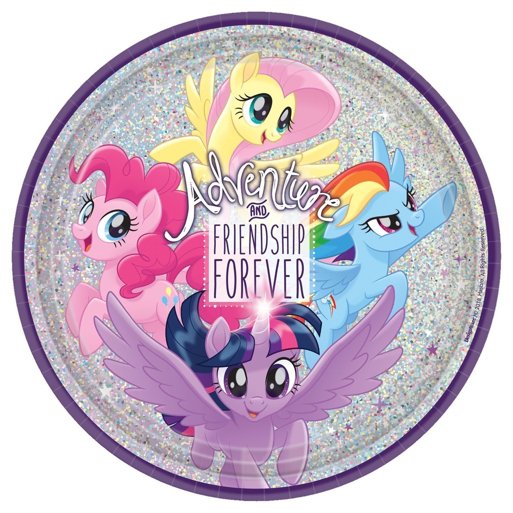 My Little Pony Friendship Adventures Prismatic Round Plates, 9 Inch