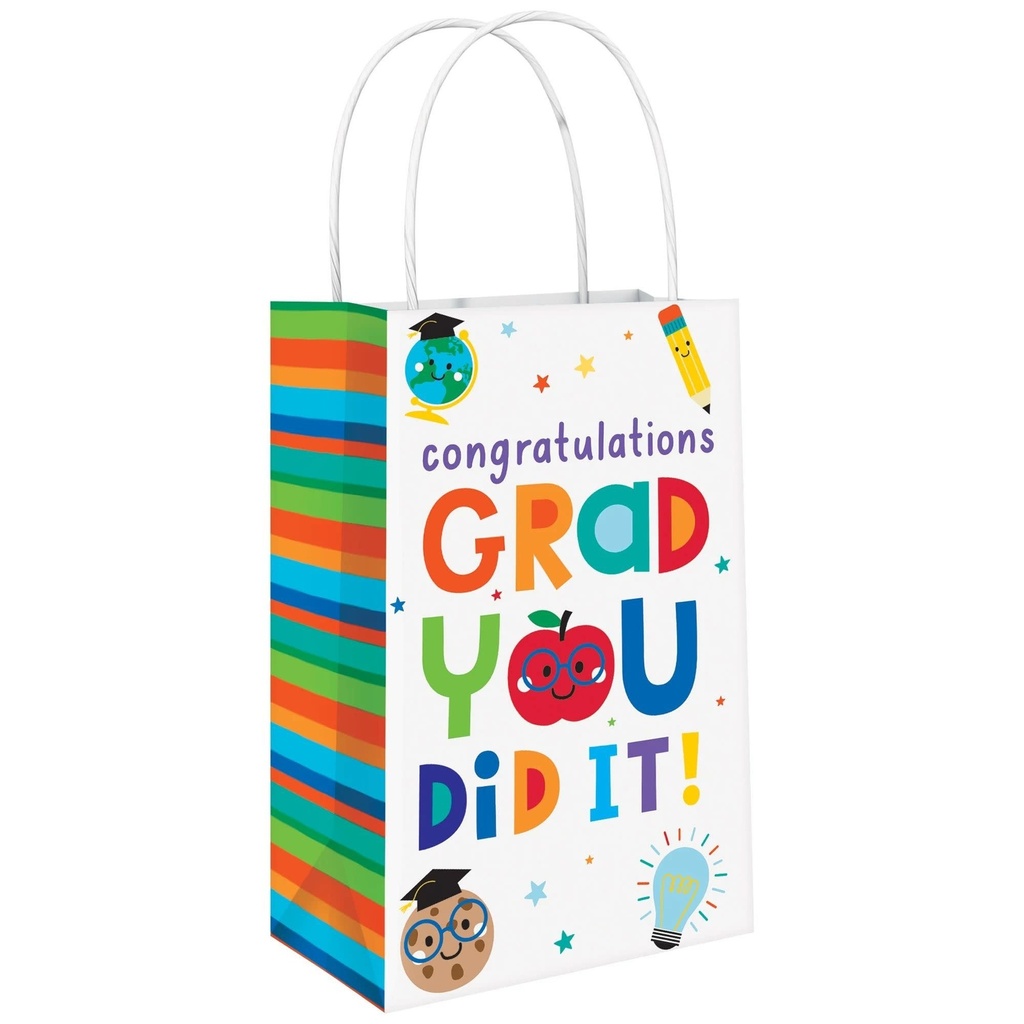 NEW! Graduation Fun Printed Paper Kraft Bag Graduation