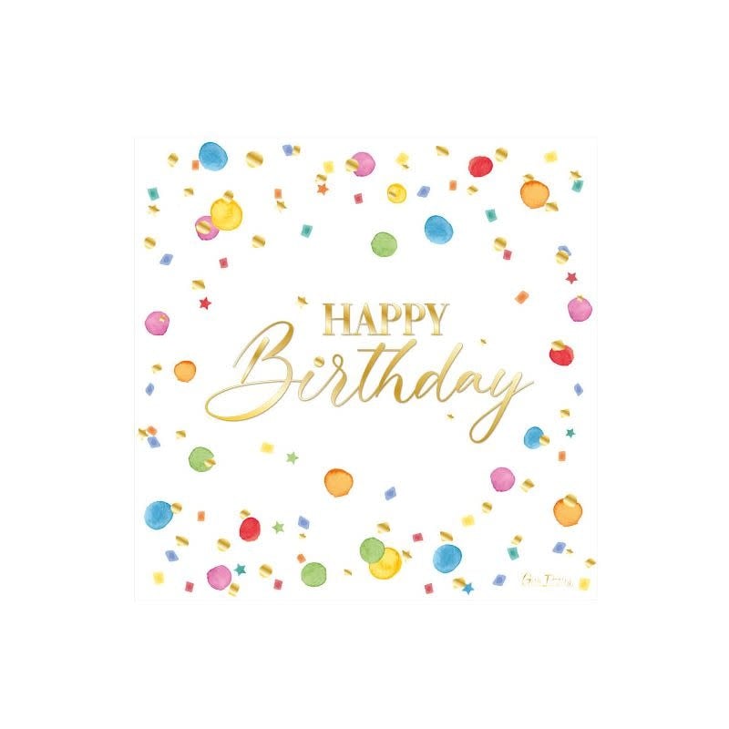 Napkins 33x33 cm 16/pk-Confetti Birthday