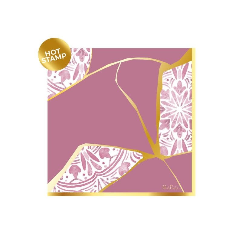 Napkins 33x33 cm 16/pk-Kintsugi Pink