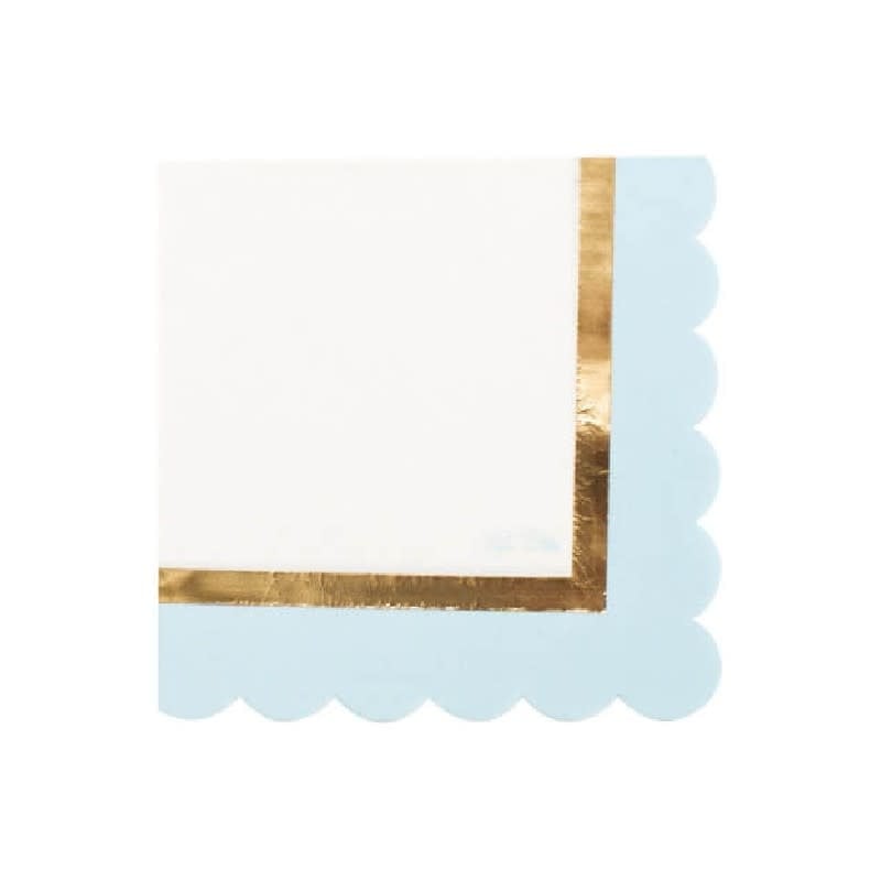 Napkins 33x33 cm 16/pk-Light Blue
