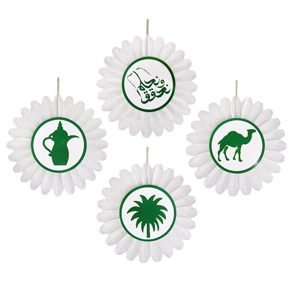 National Day 94 Mini Fan Decoration 5/pk