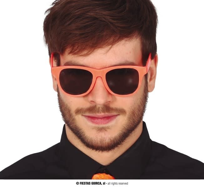 Neon Eyeglasses-Orange 80's Eighties