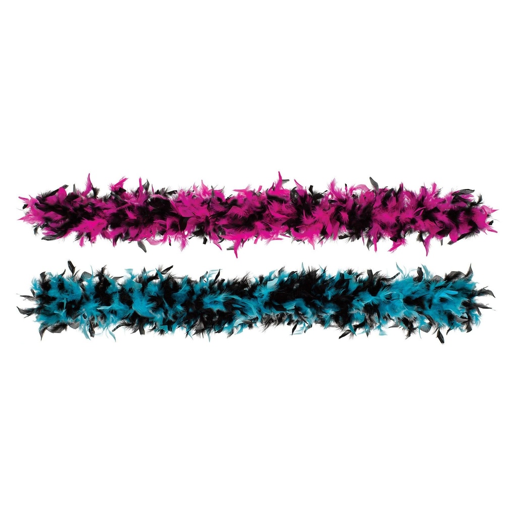 Neon Mini Feather Boas - Multicolor 80's Eighties