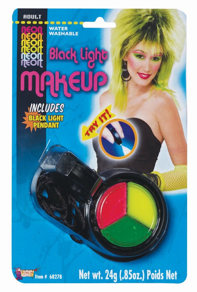 Neon Tri-Color Makeup 80's Eighties