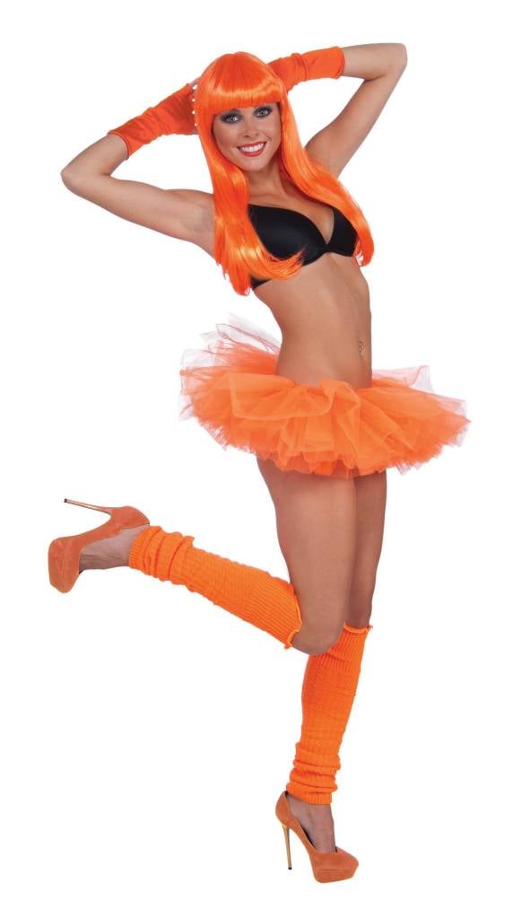 Neon Tutu Adult/Os Orange 80's Eighties