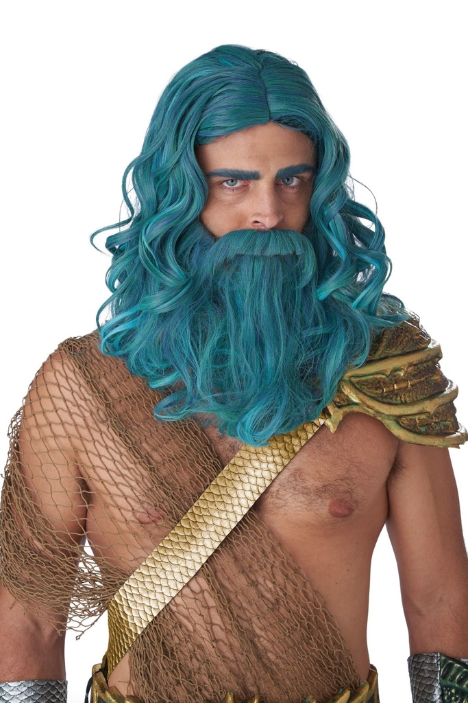 Ocean King Wig & Beard Set