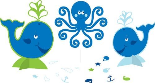 Ocean Prpy Boy - Centerpiece First Birthday Boy