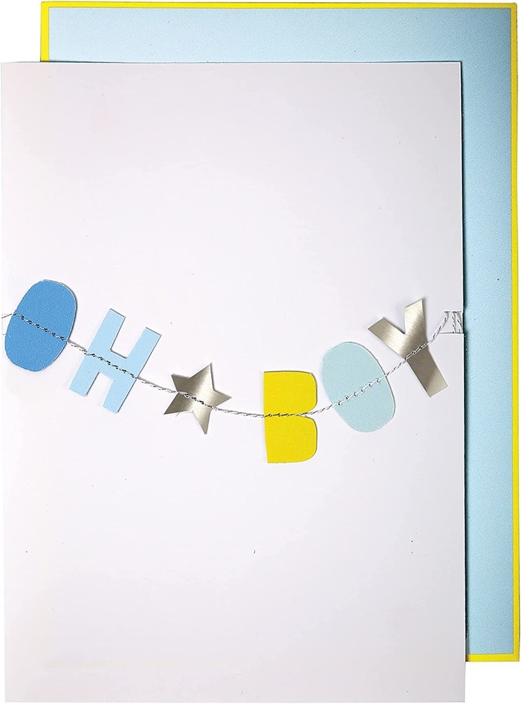 Oh Baby Boy Garland Card