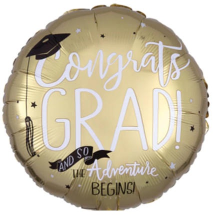 The Adventure Beginchchs Graduation Jumbo Balloon 28Inchch Graduation