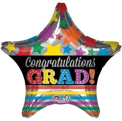 P33 CONGRATS GRAD STARS & STRIPES FOIL BALLOON 28INCHCH Graduation
