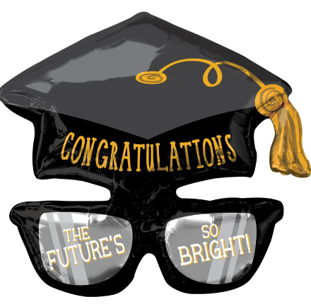P35 GRAD GLASSES SUPERSHAPE FOIL BALLOON