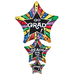 Grad Star Stacker Foil Balloon 42Inchch