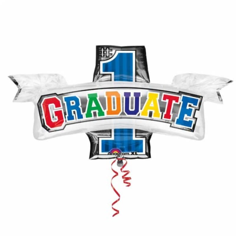 Number 1 Graduate Foil Balloon