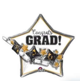 P45 HATS & SCROLLS GARLAND MULTI FOIL BALLOON