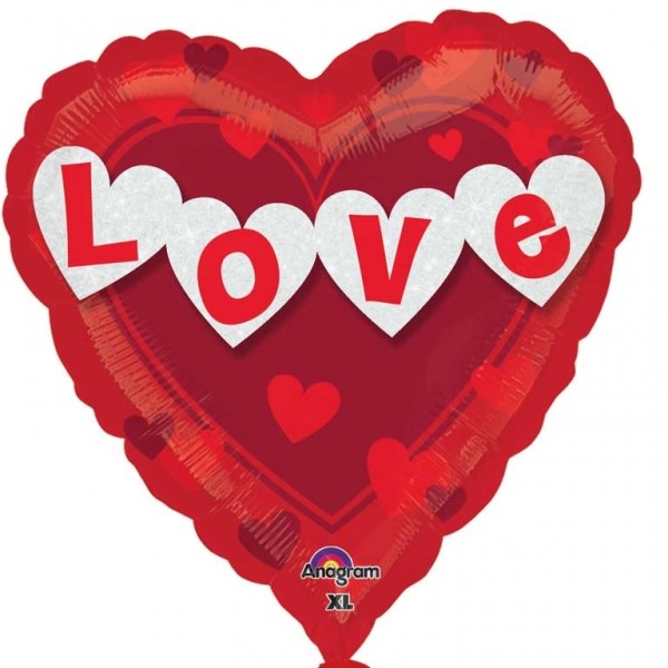 P45 Love Banner Doo-Dads Balloon 32In Valentine