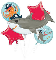 P75 Ahoy Birthday Balloon Bouquet 5Pcs