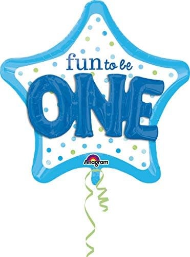 P75 Fun To Be One Baby Boy Multi Balloon