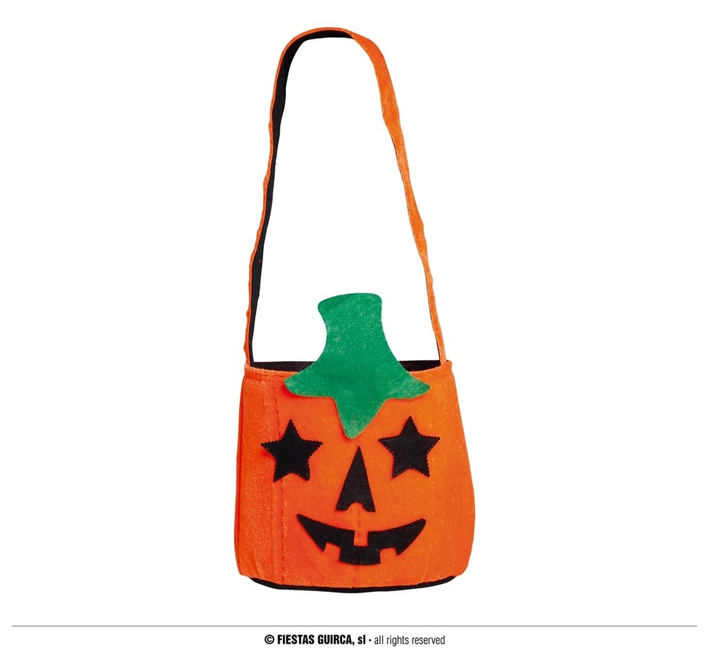 PUMPKIN FELT BUCKET 25 CM Halloween