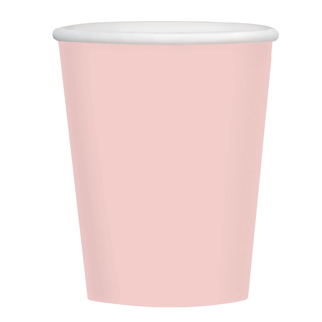 Pale Pink Value Paper Cups, 9oz.