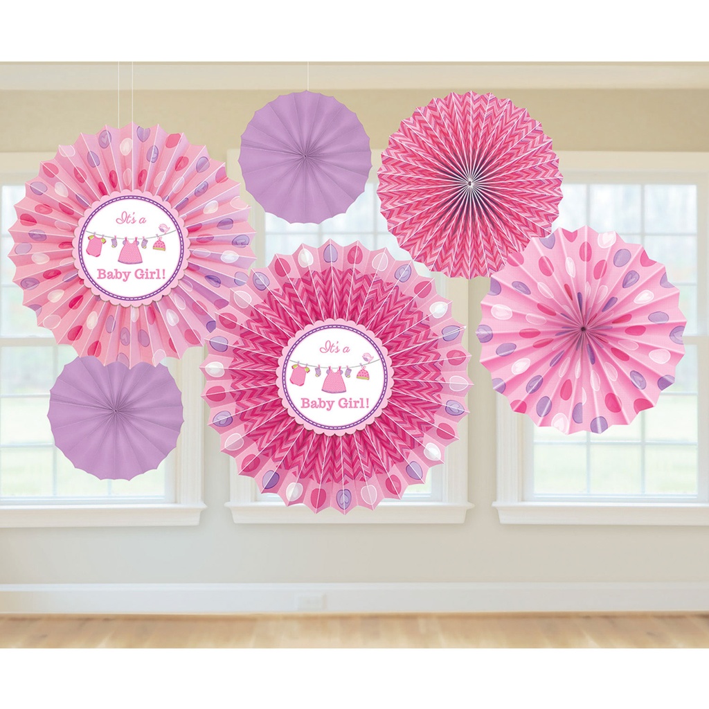 Paper Fan Deco-Shower With Love Girl