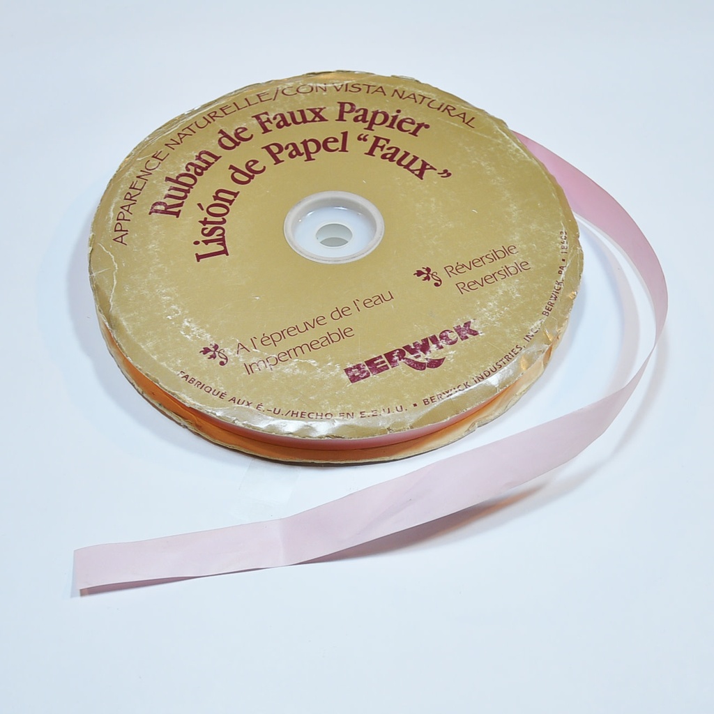 Paper Faux Ribbon 3/4" X 100 Yd -  Pink