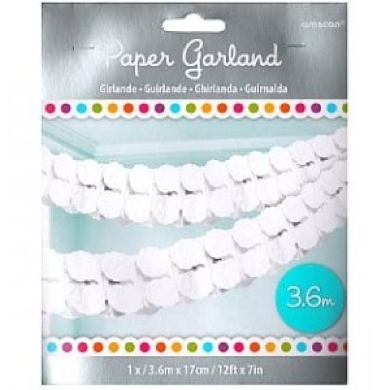 Paper Garland (360X17.7) cm-White