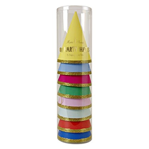 Party Hats 8/pk-Large Assorted Colors Cone Hats